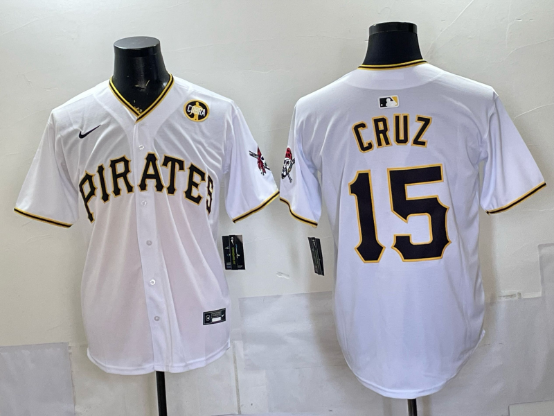 Men Pittsburgh Pirates #15 Cruz white Game 2026 Nike MLB Jersey 0598002